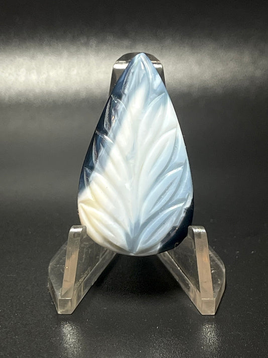 Carved Blue Owyhee Opal #CBOO1